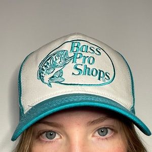 Teal bass pro shop hat!